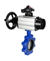 Затвор дисковый поворотный DN.ru WBV1631N-2W-Fb-H Ду150 Ру16 LUG корпус - чугун QT450, диск - нержавеющая сталь 304, уплотнение - NBR, с пневмоприводом PA-DA-105-1 и БКВ APL-210N
