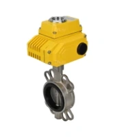 Затвор дисковый поворотный DN.ru WBV3232E-2W-Fb-H Ду300 Ру16, корпус - нержавеющая сталь 316L, диск - нержавеющая сталь 316L, уплотнение - EPDM, с электроприводом DN.ru QT-N-060EM-O1-220VAC-У1 220В