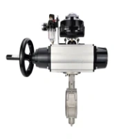 Затвор дисковый поворотный DN.ru WBV3131V-2W-Fb-H Ду150 Ру16 межфланцевый, корпус - нержав.сталь 304, диск - нержав.сталь 304, уплотнение - VITON, с пневмоприводом PA-DA-105-1, пневмораспределителем 4M310-08 220В NAMUR, БКВ APL-510N EX и БПВ AFC2000