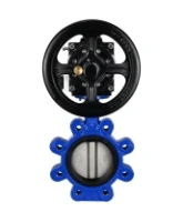 Затвор дисковый поворотный DN.ru WBV1631N-2W-Fb-H Ду150 Ру16 LUG корпус - чугун QT450, диск - нержавеющая сталь 304, уплотнение - NBR, с пневмоприводом PA-DA-105-1 и пневмораспределителем 4M310-08 AC220V