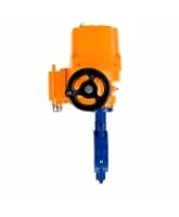 Затвор дисковый поворотный DN.ru WBV3434Pf-2W-Fb-H Ду80 Ру16 корпус - углеродистая сталь WCB, диск - углеродистая сталь WCB, футерованный PTFE, уплотнение - PTFE, с электроприводом DN.ru QT-EX-010M-O2-220VAC-У1