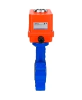 Затвор дисковый поворотный DN.ru WBV1616E-2W-Fb-H Ду50 Ру16 LUG корпус - чугун QT450, диск - чугун QT450, уплотнение - EPDM, межфланцевый, с электроприводом DN.ru QT-N-003EM-O1-220VAC-У1 MINI 220В