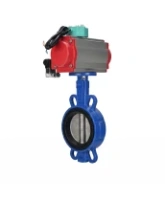 Затвор дисковый поворотный DN.ru WBV1432N-2W-Fb-H Ду40 Ру16 корпус - чугун GGG50, диск - нержавеющая сталь 316L, уплотнение - NBR, с пневмоприводом PA-SA-083, пневмораспределителем 4M310-08 AC220V и магнитным переключателем ALS200D