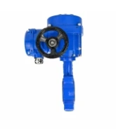 Затвор дисковый поворотный DN.ru WBV1631N-2W-Fb-H Ду150 Ру16 LUG межфланцевый, корпус - чугун QT450, диск - нержавеющая сталь AISI 304, уплотнение - NBR, с электроприводом QT-N-020M-O2-220VAC-У1 с моментной муфтой и штурвалом