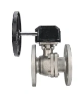 Кран шаровой DN.ru BV3232P(2pc)-FP-F-ISO-H Ду50 Ру16 полнопроходной фланцевый, корпус - нержавеющая сталь 316, уплотнение - PTFE, с редуктором RDN RQN3-150Z-T24