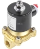 Клапан электромагнитный DN.ru VS100-NT-NC-24VAC 3/8″ Ду10 Ру10 прямого действия двухходовой, корпус - латунь, присоединение - внутренняя резьба, уплотнение - NBR, нормально-закрытый, катушка - 24 В AC