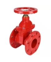 Задвижка клиновая 30ч39р (аналог МЗВГ) DN.ru GVWN1414S-2W-F-S red Ду100 Ру10/16 фланцевая, корпус - чугун GGG50, уплотнение - силикон, со штурвалом и невыдвижным штоком, цвет - красный