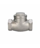 Клапан обратный DN.ru VCT3232-T 1″ Ду25 Ру16 ZGY резьбовой, поворотный, корпус - нержавеющая сталь CF8М/AISI 316, диск - нержавеющая сталь CF8М/AISI 316, уплотнение - PTFE