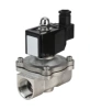 Клапан электромагнитный DN.ru VS331-VT-NO-24VDC 3/8″ Ду10 Ру10, соленоидный двухходовой, корпус - нержавеющая сталь 304, уплотнение - Viton, резьбовой, нормально-открытый, прямого действия, катушка - 24В