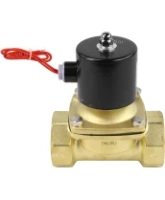 Клапан электромагнитный DN.ru VS100-ET-NC-220VAC 2″ Ду50 Ру10, соленоидный двухходовой, корпус - латунь, уплотнение - EPDM, резьбовой, нормально-закрытый, прямого действия, катушка - 220В