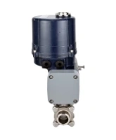 Кран шаровой DN.ru BV3232P(3pc)-FP-W-ISO-H WDVF Ду15 Ру63 полнопроходной, трехсоставной, корпус - нержавеющая сталь 316, уплотнение - PTFE, под приварку, с 1/4-оборотным электроприводом DN.ru QTSA-N-003EM-O0-220VAC с пружинным возвратом