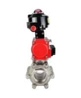 Кран шаровой DN.ru BV3232P(3pc)-FP-SW-ISO-H Ду65 Ру63 полнопроходной, корпус - нержавеющая сталь SS316, под приварку, с пневмоприводом PA-SA-130, пневмораспределителем 4M310-08 AC220V, БКВ APL-510N EX