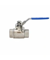 Кран шаровой DN.ru BV3232P(2pc)-FP-T-H Ду10 Ру63 ZGY полнопроходной двухходовой, нержавеющая сталь CF8М/AISI 316, внутренняя резьба, уплотнение - PTFE, ручка-рычаг