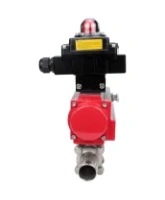 Кран шаровой DN.ru BV3232P(3pc)-FP-W-ISO-H LONG Ду65 Ру25 полнопроходной, корпус - нержавеющая сталь 316, уплотнение - PTFE, под приварку, с пневмоприводом DN.ru PA-DA-083 и БКВ APL-410N EX