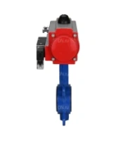 Затвор дисковый поворотный DN.ru WBV1132N-2W-Fb-H Ду125 Ру16, корпус - чугун GG25, диск - нержавеющая сталь 316L, уплотнение - NBR, с пневмоприводом DN.ru PA-DA-105 двойного действия, пневмораспределителем 4M310-08 AC220V