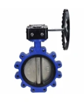 Затвор дисковый поворотный DN.ru WBV1616E-2W-Fb-R Ду200 Ру16 LUG межфланцевый, корпус - чугун QT450, диск - чугун QT450, уплотнение - EPDM, с редуктором