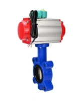 Затвор дисковый поворотный DN.ru WBV1616E-2W-Fb-H Ду50 Ру16 LUG межфланцевый, корпус - чугун QT450, диск - чугун QT450, уплотнение - EPDM, с пневмоприводом PA-SA-083 и магнитным переключателем ALS200D
