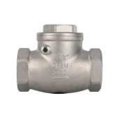 Клапан обратный DN.ru VCT3131-T 1 1/2″ Ду40 Ру16 ZGY резьбовой, поворотный, корпус - нержавеющая сталь CF8/AISI 304, диск - нержавеющая сталь CF8/AISI 304, уплотнение - PTFE