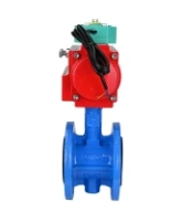 Затвор дисковый поворотный DN.ru WBV1313E-2W-F-H Ду100 Ру16 фланцевый, корпус - чугун GGG40, диск - чугун GGG40, уплотнение - EPDM, с пневмоприводом PA-DA-105 и магнитным переключателем ALS200D