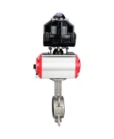 Затвор дисковый поворотный DN.ru WBV3232E-2W-Fb-H Ду150 Ру16, корпус - нержавеющая сталь 316L, диск - нержавеющая сталь 316L, уплотнение - EPDM, с пневмоприводом PA-DA-105 двойного действия, пневмораспределителем 4M310-08 AC220V, БКВ APL-510N EX