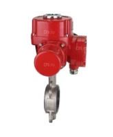 Затвор дисковый поворотный DN.ru WBV3232E-2W-Fb-H Ду150 Ру16, корпус - нержавеющая сталь 316L, диск - нержавеющая сталь 316L, уплотнение - EPDM, с электроприводом DN.ru QT-EX-015M-O2-220VAC-У1 220В