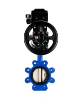Затвор дисковый поворотный DN.ru WBV1616E-2W-Fb-H Ду125 Ру16 LUG корпус - чугун QT450, диск - чугун QT450, уплотнение - EPDM, с пневмоприводом DN.ru PA-DA-105-1 и позиционером YT-1000RSN без обратной связи