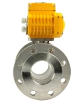 Кран шаровой DN.ru BV3232P(2pc)-FP-F-ISO-H Ду80 Ру16, корпус - сталь 316, уплотнение - PTFE, полнопроходной фланцевый с электроприводом QT-N-010EM-O1-380VAC-У1