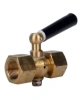 Кран запорный для манометра DN.ru BVPG0000P-3WT-T-H ВР/НР G1/4″-G1/4″ Ду15 Ру25 трехходовой, резьбовой, корпус - латунь HPb57-3, шар - латунь HPb57-3, уплотнение - PTFE, с рукояткой