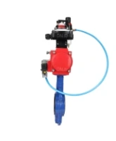 Затвор дисковый поворотный DN.ru WBV1132N-2W-Fb-H Ду125 Ру16, корпус - чугун GG25, диск - нержавеющая сталь 316L, уплотнение - NBR, с пневмоприводом DN.ru PA-DA-105, пневмораспределителем 4M310-08 AC220V, БКВ APL-210N, БПВ AFC2000