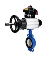 Затвор дисковый поворотный DN.ru WBV1413E-2W-Fb-H Ду150 Ру16, корпус - чугун GGG50, диск - чугун GGG40, уплотнение - EPDM, с пневмоприводом DN.ru PA-DA-105-1 двойного действия, пневмораспределителем 4M310-08 AC220V, БКВ APL-410N EX