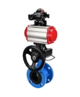 Затвор дисковый поворотный DN.ru WBV1313E-2W-F-H Ду100 Ру16 фланцевый, корпус - чугун GGG40, диск - чугун GGG40, EPDM, с пневмоприводом PA-DA-105, пневмораспределителем DN.ru 4M310-08 AC220V, БКВ DN.ru APL-210N и ручным дублером DN.ru MON1-250-T26-ISO