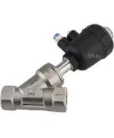 Клапан отсечной пневматический DN.ru VSP3241P-T-1PNC 1″ Ду25 Ру25, корпус - нержавеющая сталь SS316, резьбовой, Y-образный, корпус привода - пластик