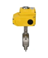 Затвор дисковый поворотный DN.ru WBV3232E-2W-Fb-H Ду300 Ру16, корпус - нержавеющая сталь 316L, диск - нержавеющая сталь 316L, уплотнение - EPDM, с электроприводом DN.ru QT-N-060EM-O1-220VAC-У1 220В