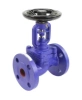 Клапан запорный сильфонный DN.ru VSO1121M-F-S Ду150 Ру16, фланцевый, корпус - чугун GG25, уплотнение - металл, управление - штурвал