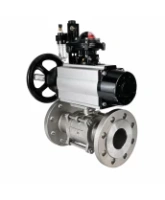 Кран шаровой DN.ru BV3131P(3pc)-FP-F-ISO-H Ду100 Ру16 полнопроходной, фланцевый, корпус - нержавеющая сталь 304, PTFE, 22х22, WDVF, с пневмоприводом PA-DA-105-1, пневмораспределителем 4M320-08 AC220V, БКВ APL-210N и БПВ AFC2000
