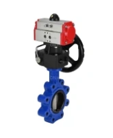 Затвор дисковый поворотный DN.ru WBV1631N-2W-Fb-H Ду150 Ру16 LUG корпус - чугун QT450, диск - нержавеющая сталь 304, уплотнение - NBR, с пневмоприводом DN.ru PA-DA-105 и редуктором MON3-700-T38-ISO