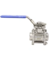 Кран шаровой DN.ru BV3232P(3pc)-FP-W-ISO-H Ду80 Ру25 полнопроходной двухходовой, нержавеющая сталь SS316, под приварку, уплотнение - PTFE, с ISO фланцем и рукояткой