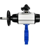 Затвор дисковый поворотный DN.ru WBV1631N-2W-Fb-H Ду150 Ру16 LUG корпус - чугун QT450, диск - нержавеющая сталь 304, уплотнение - NBR, с пневмоприводом PA-DA-105-1 и БКВ APL-210N