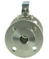 Кран шаровой DN.ru BV3232P(2pc)-FP-F-ISO-H Ду25 Ру40, корпус - нержавеющая сталь 316, уплотнение - PTFE, полнопроходной фланцевый с ISO-фланцем и рукояткой, 11х11, F04/F05