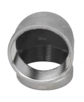 Отвод (уголок) DN.ru ВР-ВР-304 1 1/2″ Ду40 Ру16 угол 90°, корпус - нержавеющая сталь 304, присоединение - внутренняя / внутренняя резьба