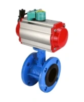 Затвор дисковый поворотный DN.ru WBV1331E-2W-F-H Ду50 Ру16 корпус - чугун GGG40, диск - нержавеющая сталь 304, уплотнение - EPDM, с пневмоприводом PA-DA-105 и магнитным переключателем ALS200D