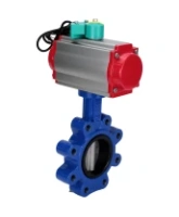 Затвор дисковый поворотный DN.ru WBV1631N-2W-Fb-H Ду150 Ру16 LUG корпус - чугун QT450, диск - нержавеющая сталь 304, уплотнение - NBR, с пневмоприводом PA-DA-105, пневмораспределителем 4M310-08 AC220V и магнитным переключателем ALS200D