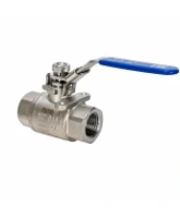 Кран шаровой DN.ru BV3232P(2pc)-FP-T-H Ду10 Ру63 ZGY полнопроходной двухходовой, нержавеющая сталь CF8М/AISI 316, внутренняя резьба, уплотнение - PTFE, ручка-рычаг