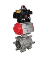 Кран шаровой DN.ru BV3232P(3pc)-FP-SW-ISO-H Ду65 Ру63 полнопроходной, корпус - нержавеющая сталь SS316, под приварку, с пневмоприводом PA-SA-130, БКВ APL-410N EX