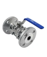 Кран шаровой DN.ru BV3131P(3pc)-FP-F-H Ду100 Ру16, полнопроходной, трехсоставной, сталь 304, уплотнение - PTFE, фланцевый с рукояткой