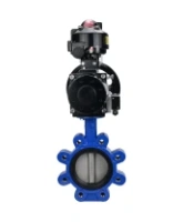 Затвор дисковый поворотный DN.ru WBV1631N-2W-Fb-H Ду150 Ру16 LUG корпус - чугун QT450, диск - нержавеющая сталь 304, уплотнение - NBR, с пневмоприводом PA-DA-105-1, пневмораспределителем 4M310-08 DC24V, БКВ APL-510N EX и БПВ AFC2000