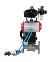 Кран шаровой DN.ru BV3131P(3pc)-FP-F-ISO-H Ду100 Ру16 полнопроходной трехсоставной, фланцевый, нерж.сталь 304, PTFE, 22х22, F10, WDVF, пн/привод PA-DA-105, пн/распределит 4V320-08 AC220V, БКВ APL-410N EX, ручн.дублер MON3-700-T38-ISO и БПВ AFC2000