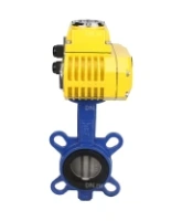 Затвор дисковый поворотный DN.ru WBV1432E-2W-Fb-H Ду125 Ру16, корпус - чугун GGG50, диск - нержавеющая сталь 316L, уплотнение - EPDM, с электроприводом DN.ru QT-N-010EM-O1-24VDC-У1 24В