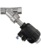Клапан отсечной пневматический DN.ru VSP3241P-T-1PNC 3/4″ Ду20 Ру25, корпус - нержавеющая сталь SS316, резьбовой, Y-образный, корпус привода - пластик
