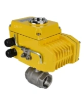Кран шаровой DN.ru BV3232P(2pc)-FP-T-ISO-H Ду40 Ру63 полнопроходной двухходовой, нержавеющая сталь 316, внутренняя резьба, уплотнение - PTFE, с электроприводом четвертьоборотным QT-N-005EM-O1-380VAC-У1